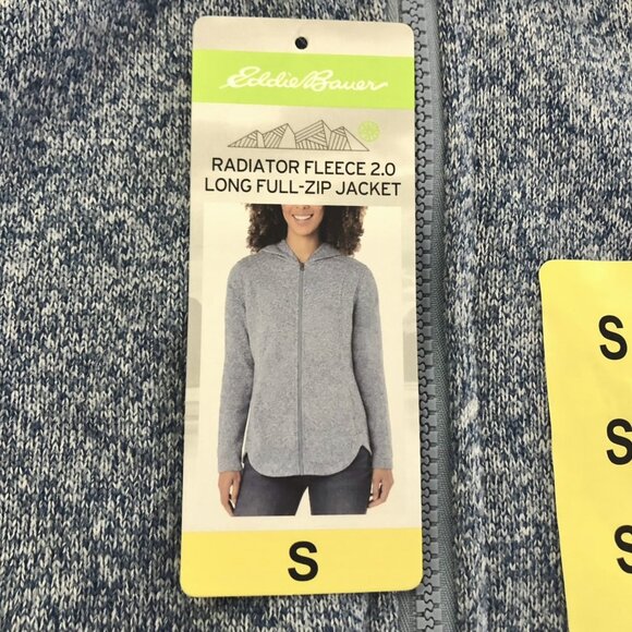 Eddie Bauer Radiator Fleece 2.0 Hooded Full Zip Jacket Women Size S Blue Soft - Picture 13 of 16